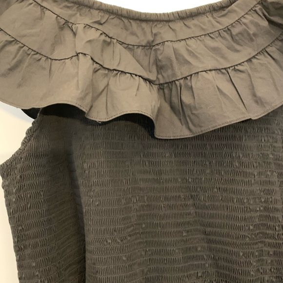 Hill House Akilah off the shoulder Nap Dress in Black - Picture 5 of 6